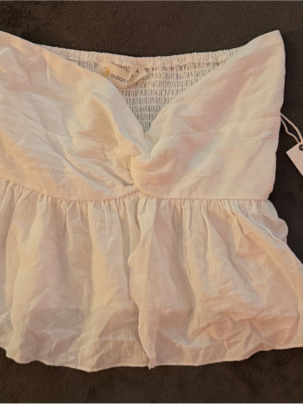 Tie-Front White Crop Top